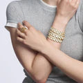 VENUS - Metal ring with light gold finish. Color : Light gold