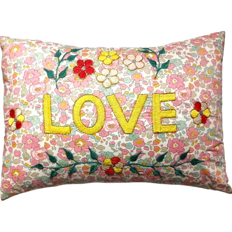 Cushion Love Yellow & Pink