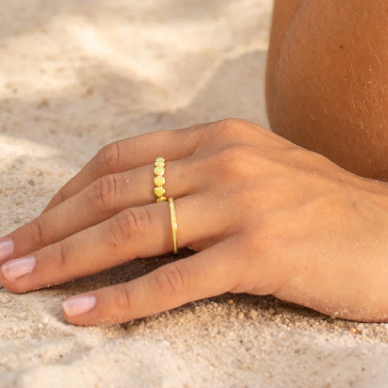 LUMI lacquer adjustable thin ring - Yuzu (Copy)