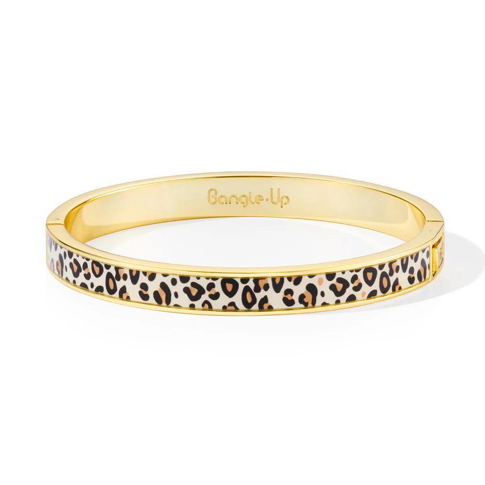 TINA - Lacquer clasp bracelet in gilded metal. Color : White sand