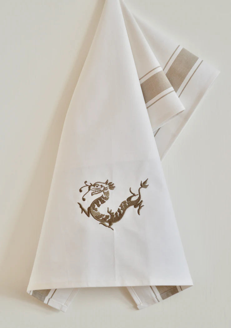ZEST of Asia Tea towel with Golden Dragon