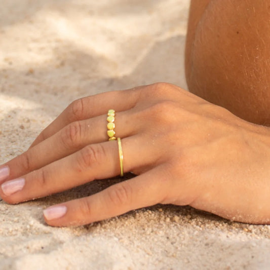 LUMI lacquer adjustable thin ring - Yuzu (Copy)