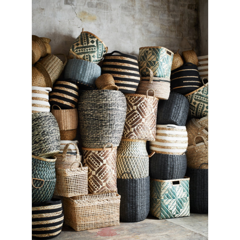 Black Striped Basket S
