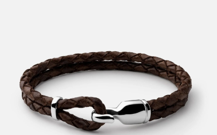 Single Trice bracelet brown in Sterling Silver M