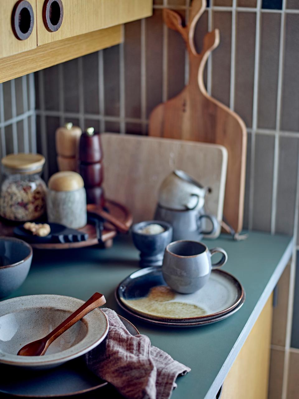 Jules Plate Grey Stoneware