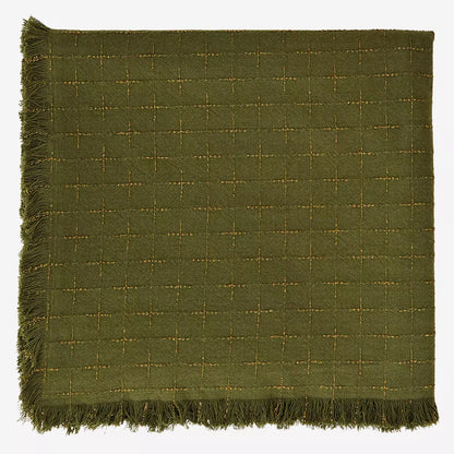 Green checked table cloth