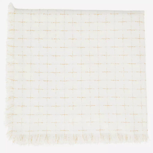 White checked table cloth