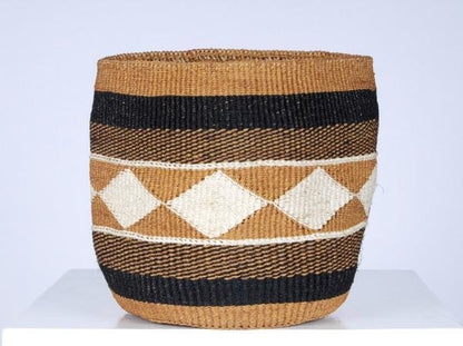 KADI: Geometric Natural and Black Baskets Set