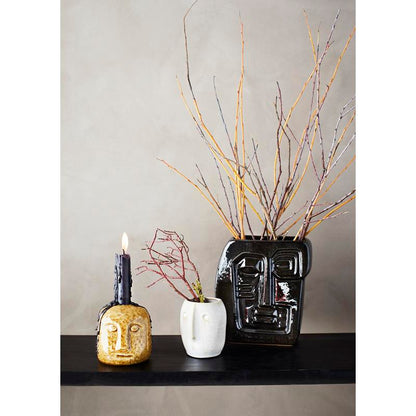 Face Flower Pot White