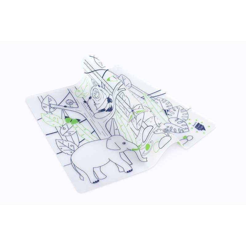 Coloring "Wildlife Jungle South-East Asia" Table Mat with bracelet and 5 markers